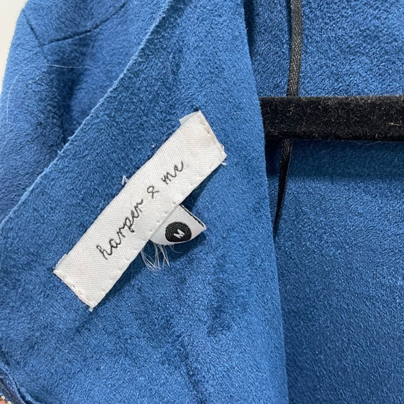 Harper & Me, blue suede mini dress - Picture 3 of 4